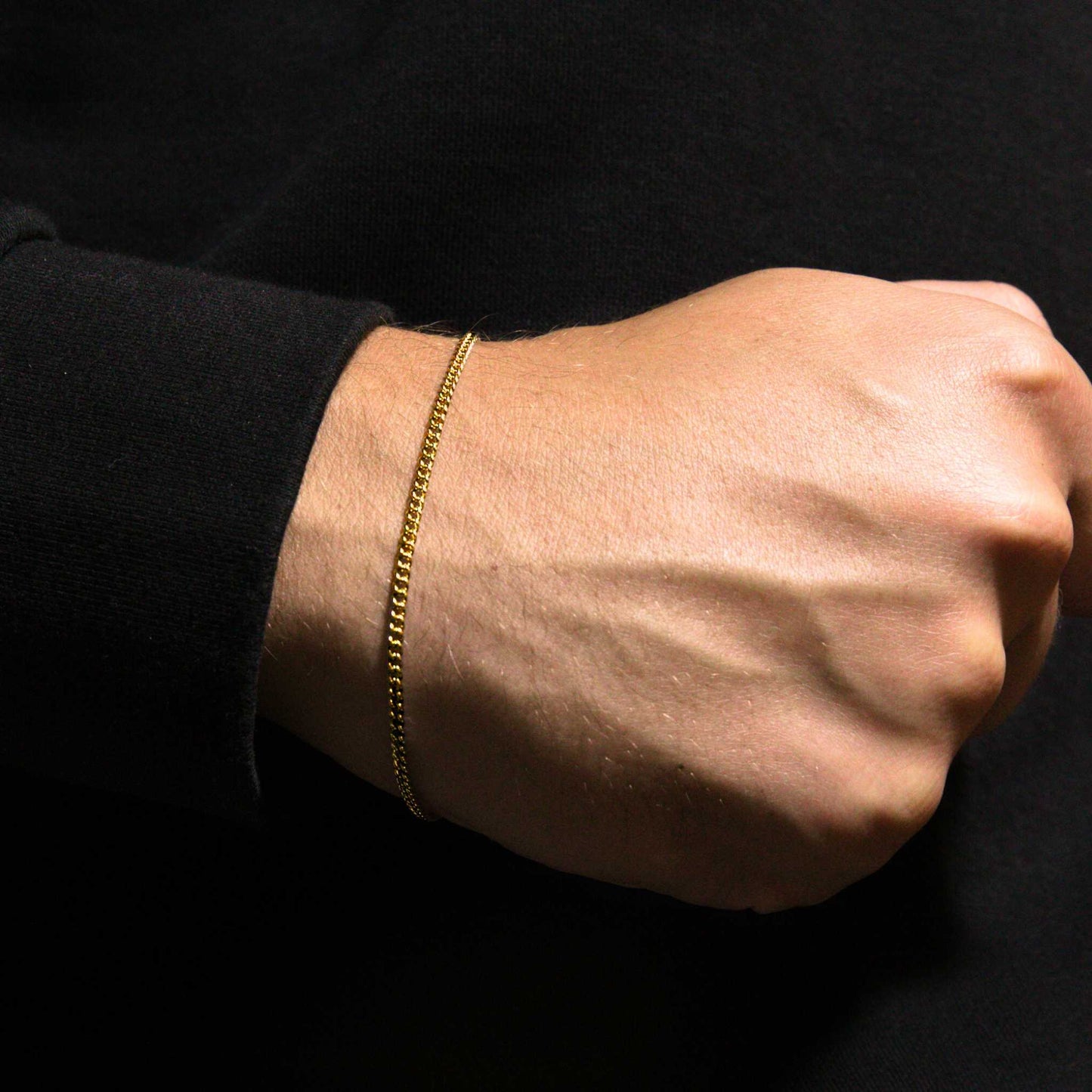 Curb Bracelet 3mm (Gold)