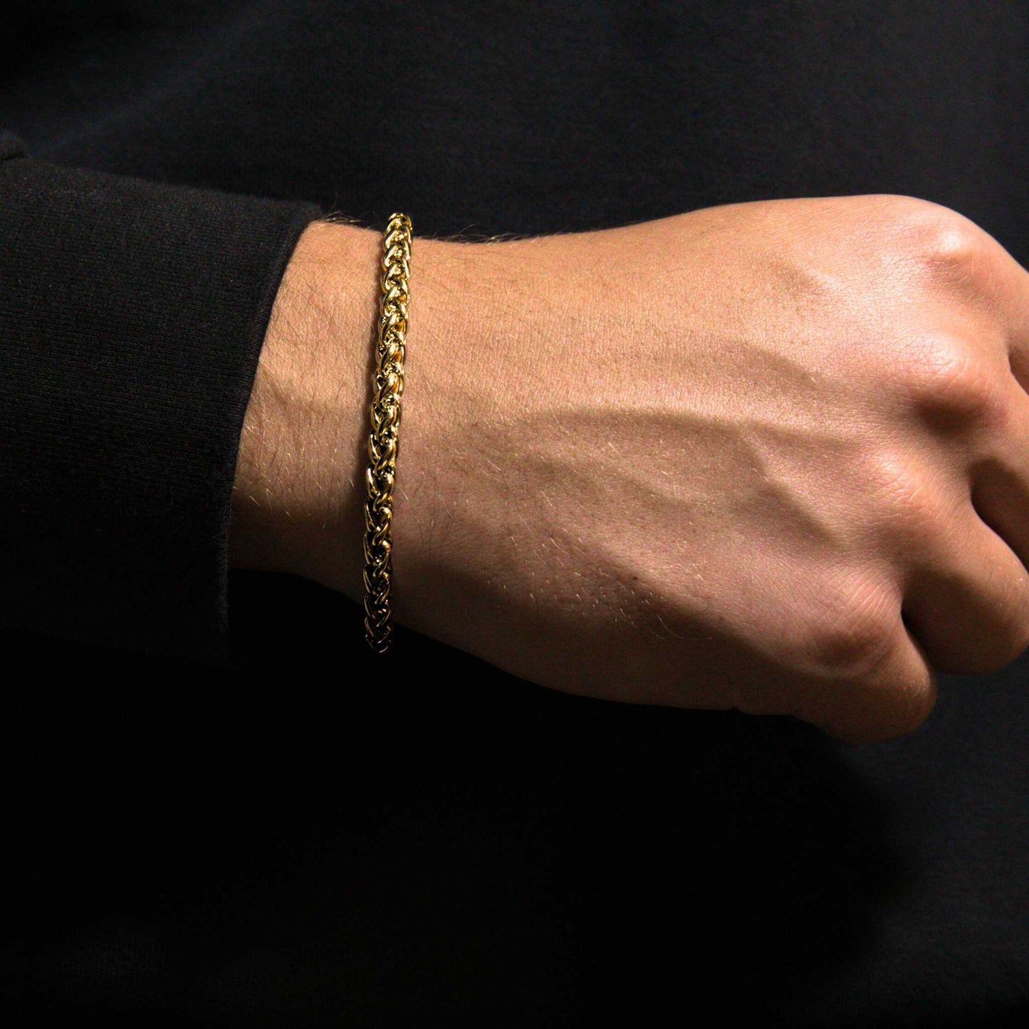 Wheat Bracelet 5mm (Gold)