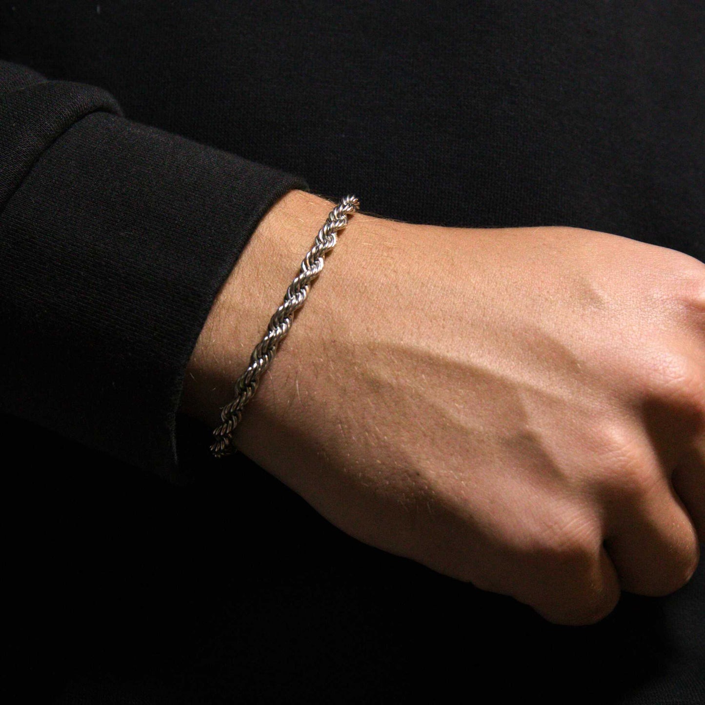 Rope Bracelet 5mm (Silver)