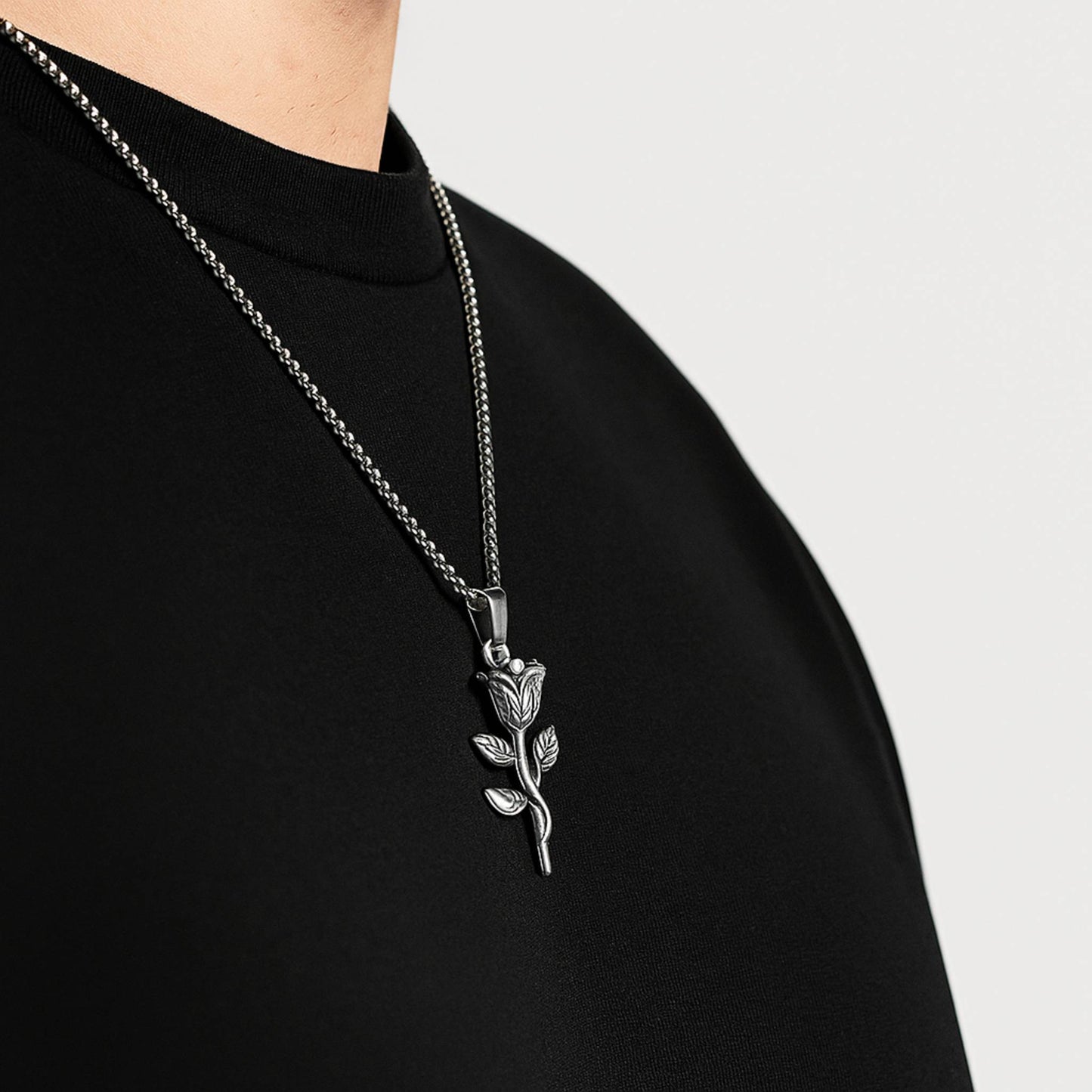 Rose Pendant (Silver)
