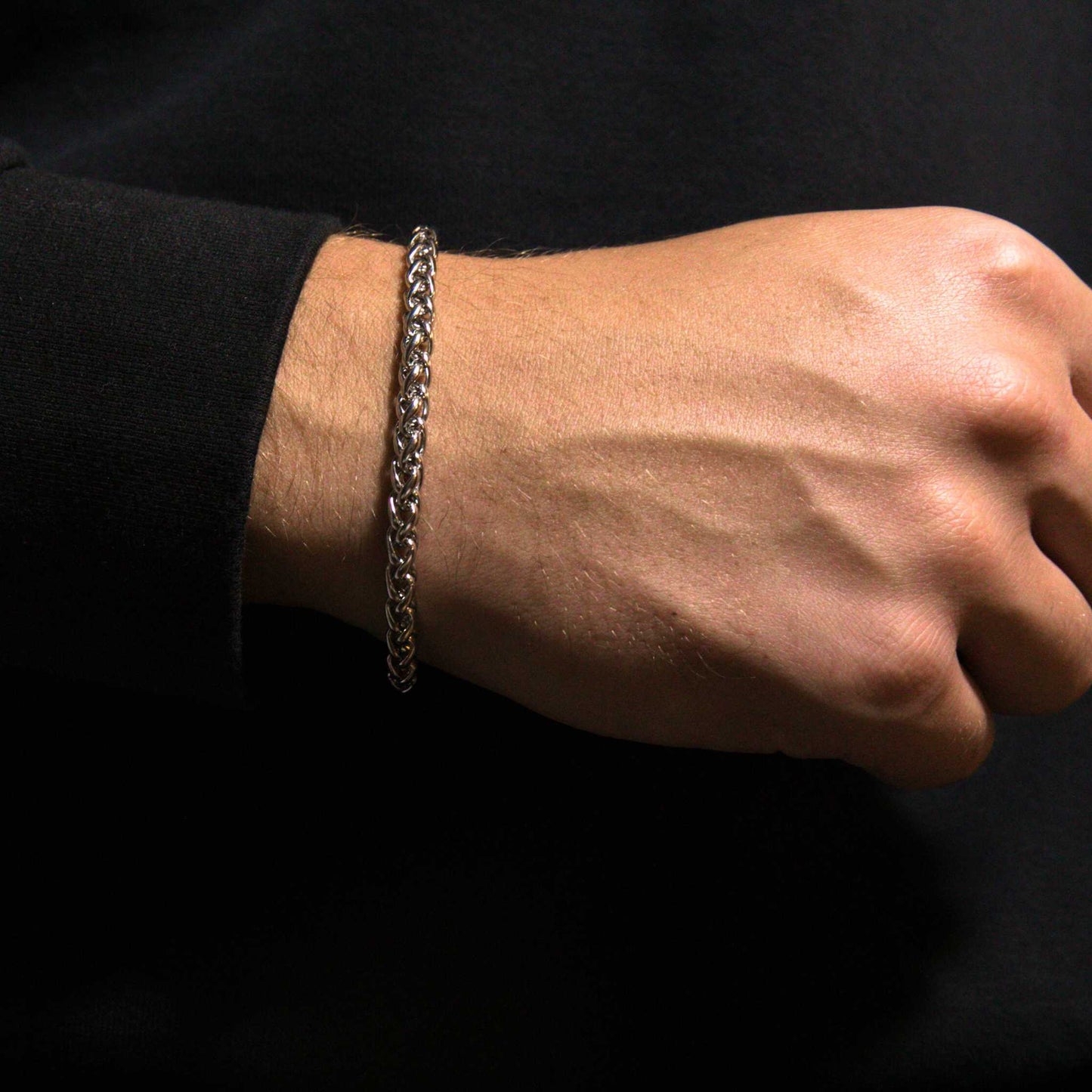 Wheat Bracelet 5mm (Silver)