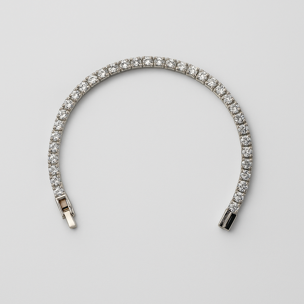 Tennis Bracelet 4mm (Silver)