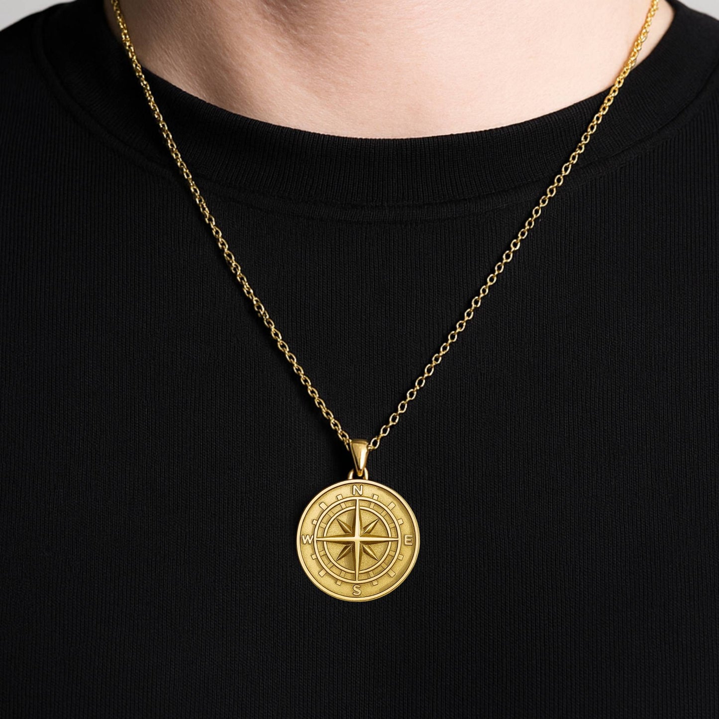 Compass Pendant (Gold)