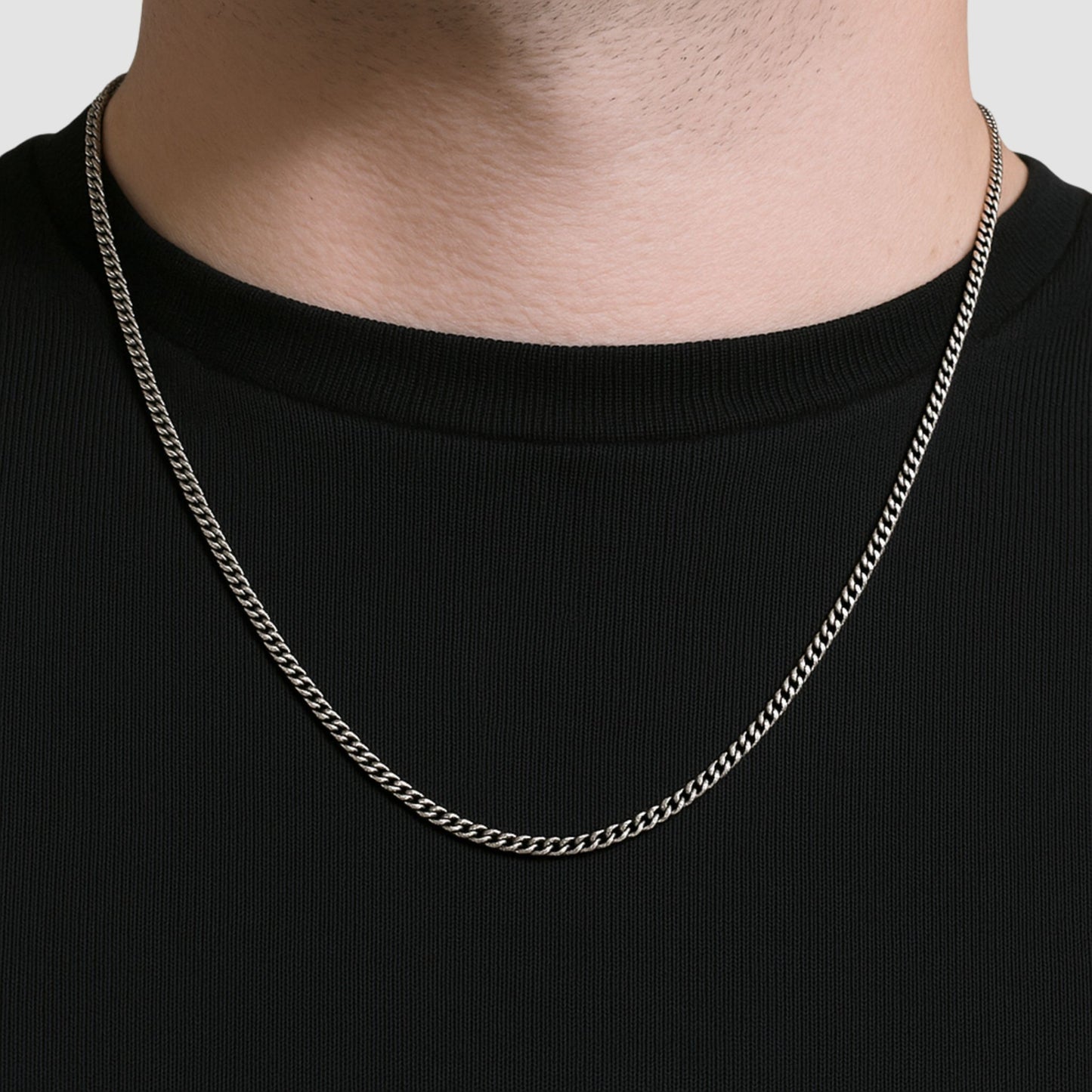 Curb Chain (Silver) 2mm