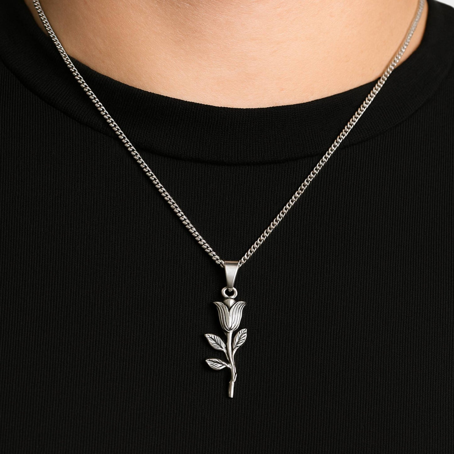 Rose Pendant (Silver)