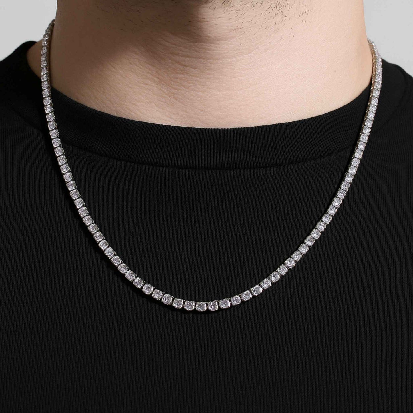 Tennis Chain Set (Silver)
