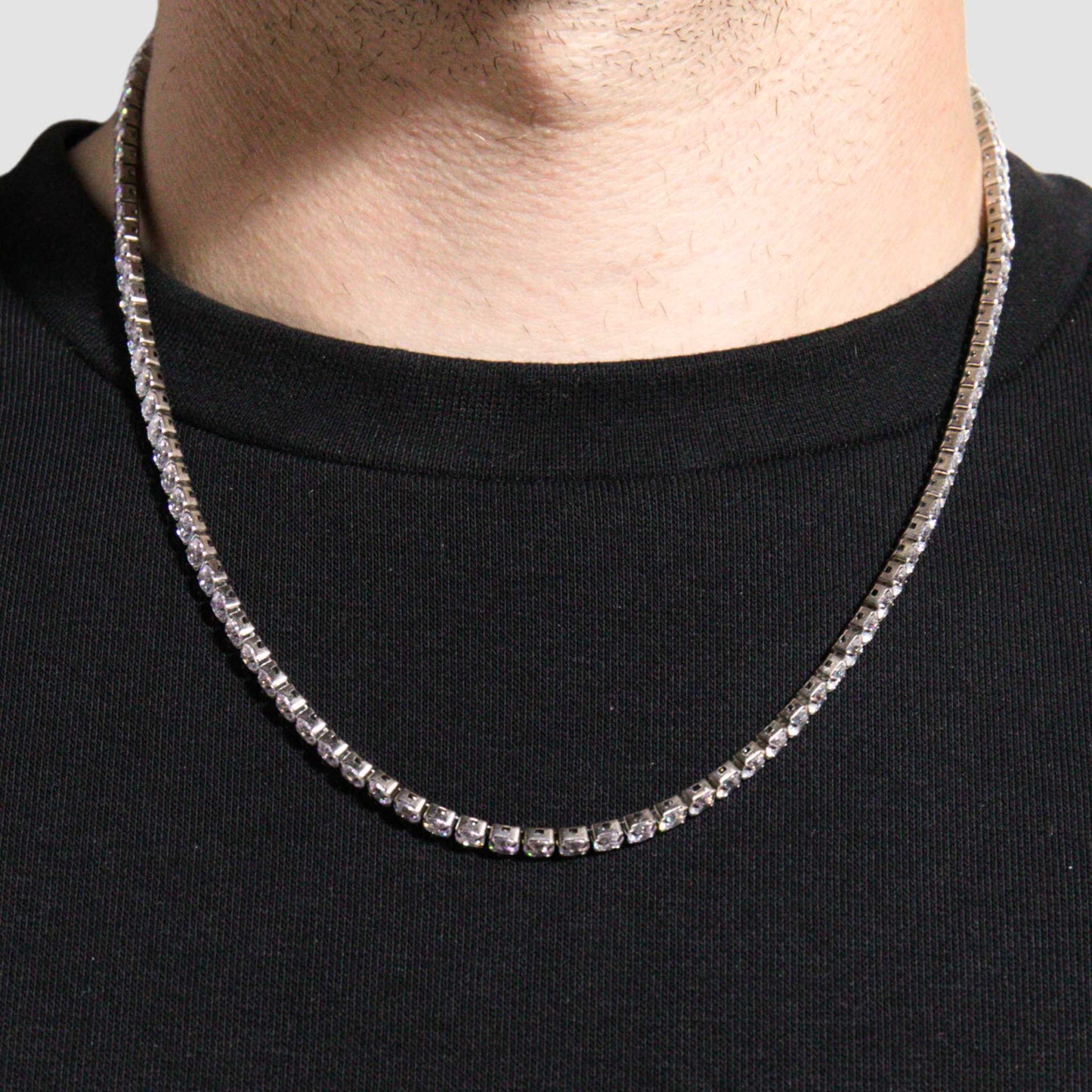 Tennis Chain Set (Silver)